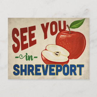 Cartão Postal Shreveport Louisiana Apple - Viagens vintage