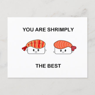 Cartão Postal Shrimply the best -suziethesushi