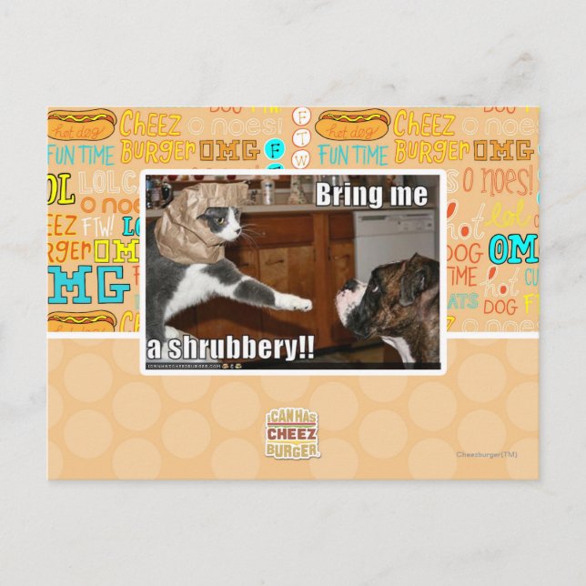 Cartão Postal Shrubbery (Frente)