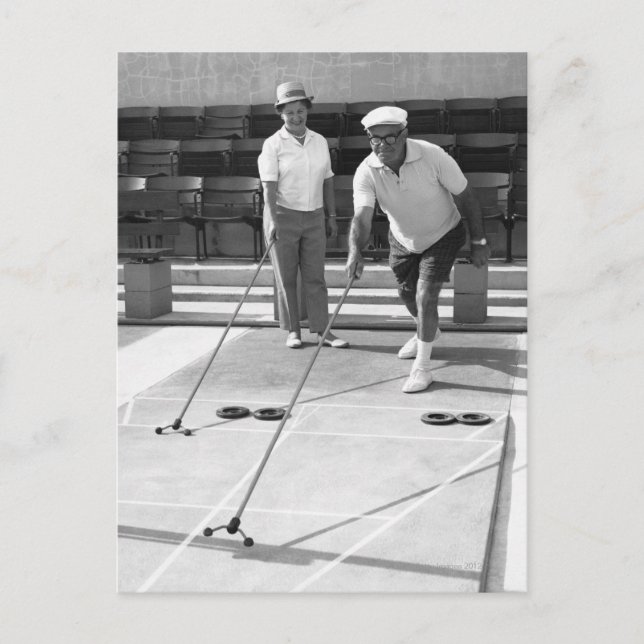 Cartão Postal Shuffleboard (Frente)