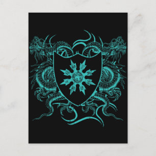 Cartão Postal Shuriken Dragon