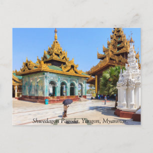 Cartão Postal Shwedagon Pagoda, Rangum, Myanmar.