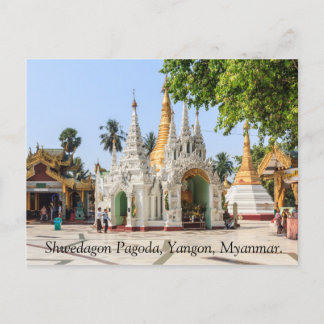 Cartão Postal Shwedagon Pagoda, Rangum, Myanmar.
