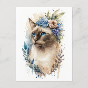 Cartão Postal Siamese Cat