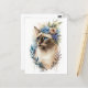 Cartão Postal Siamese Cat (Frente/Verso In Situ)