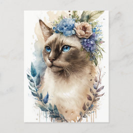 Cartão Postal Siamese Cat