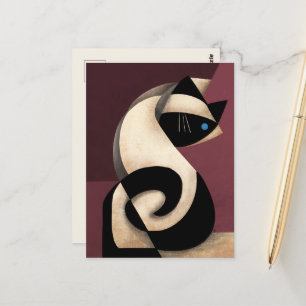 Cartão Postal Siamese Cat