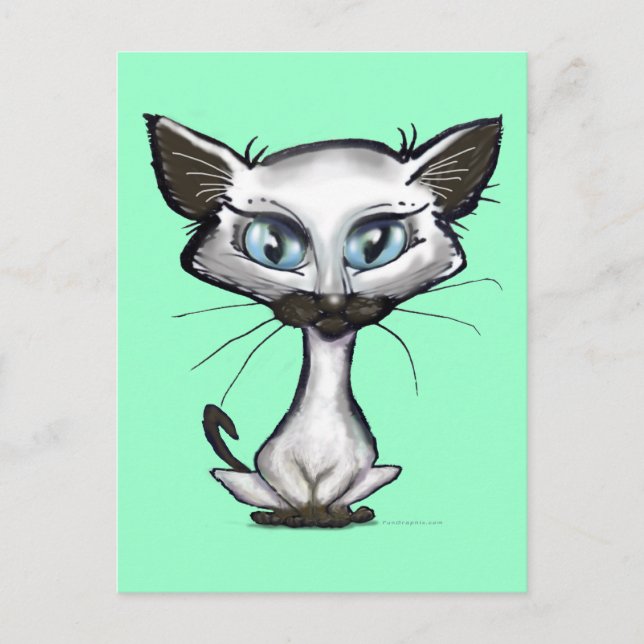 Cartão Postal Siamese Kitten (Frente)