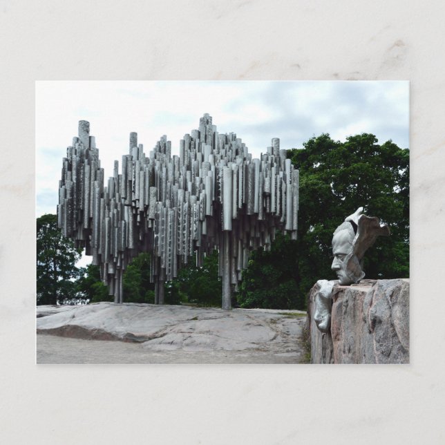 Cartão Postal Sibelius Monument, Helsínquia Finlândia (Frente)
