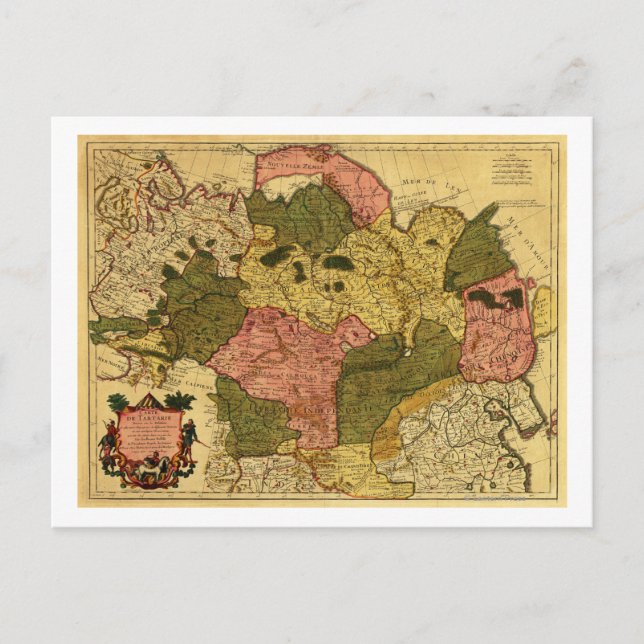 Cartão Postal Sibéria, RússiaMapa PanorâmicoSibéria, Rússia (Frente)