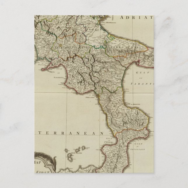 Cartão Postal Sicília, Reino de Nápoles (Frente)