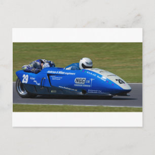 Cartão Postal sidecar F2 azul