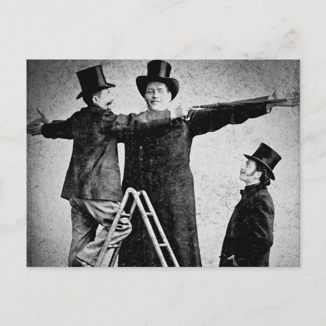 Cartão Postal Sideshow de circo gigante de placa de gabinete Wen (Frente)