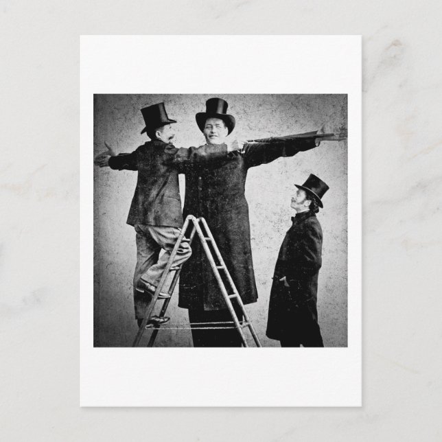 Cartão Postal Sideshow de circo gigante de placa de gabinete Wen (Frente)