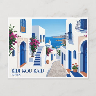 Cartão Postal Sidi Bou Said Tunis Tunísia