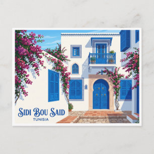 Cartão Postal Sidi Bou Said Tunísia