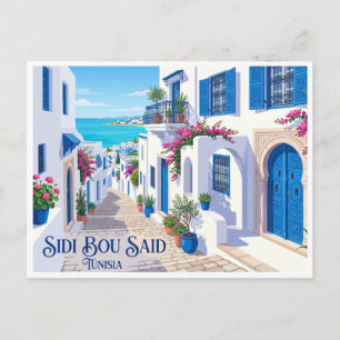 Cartão Postal Sidi Bou Said Tunísia