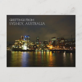 Cartão Postal Sidney Austrália À Noite