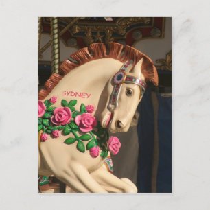 Cartão Postal Sidney, o Cavalo Carousel