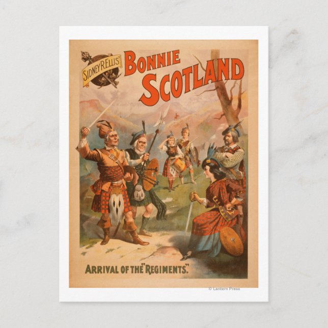 Cartão Postal Sidney R. Ellis' Bonnie Scotland Play 4 (Frente)