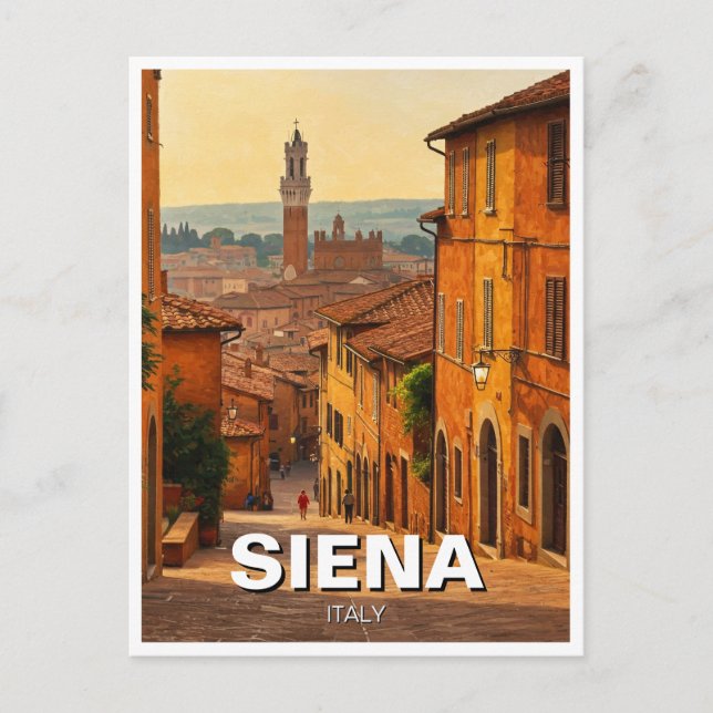 Cartão Postal Siena Itália Viagem (Frente)