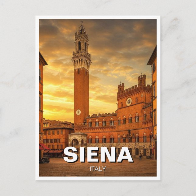 Cartão Postal Siena Itália Viagem (Frente)
