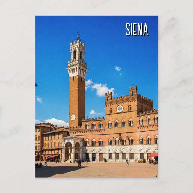 Cartão Postal Siena Itália Viagem (Frente)