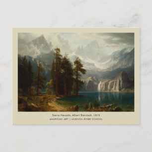 Cartão Postal Sierra Nevada Albert Bierstadt Landscape Art