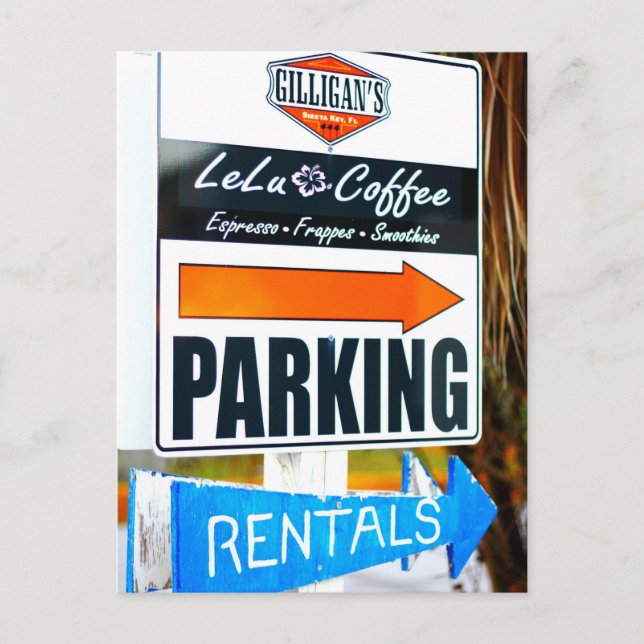 Cartão postal Siesta Key Florida, de Gilligan (Frente)