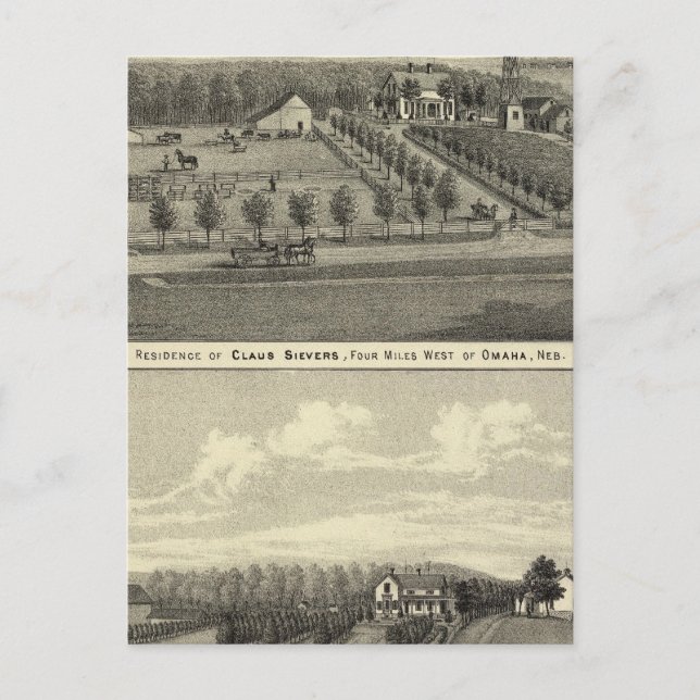 Cartão Postal Sievers e Eicke, Nebraska (Frente)