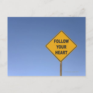 Cartão Postal Siga o seu coração