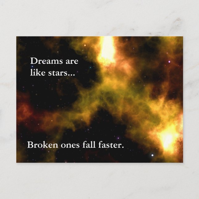 Cartão Postal Siga seus sonhos até as estrelas (Frente)