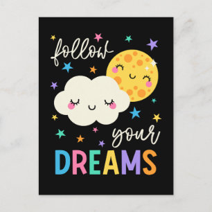 Cartão Postal Siga Seus Sonhos   Nuvem & Lua