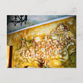 Cartão Postal Sighisoara, mural da cidade medieval