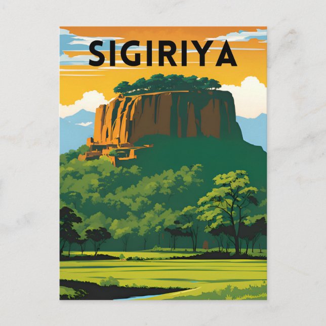 Cartão Postal Sigiriya Poster de viagens Mínimo (Frente)