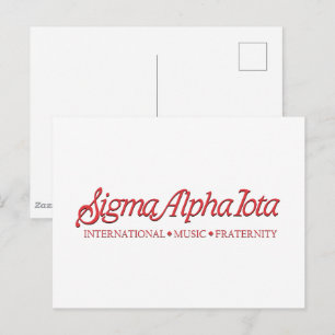 Cartão Postal Sigma Alpha Iota Irmandade Internacional de Música