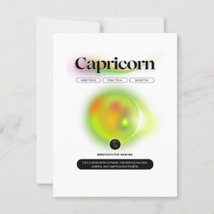 Cartão Postal Signo Moderno do Zodíaco Citação de Capricórnio El