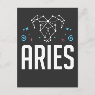 Cartão Postal Signo Zodiacal de Áries Constelação do Horóscopo