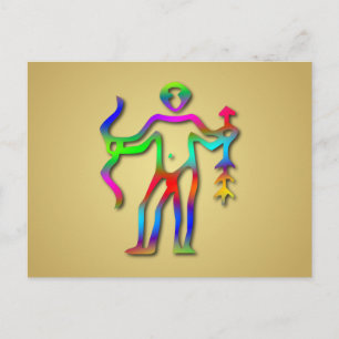 Cartão Postal Signo Zodiacal de Sagitário Arco-íris