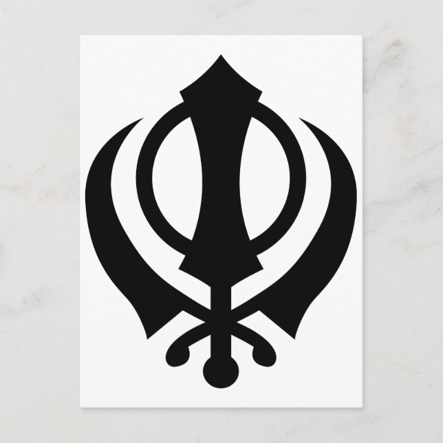 Cartão Postal Sikh Khanda (Frente)
