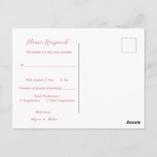 Cartão Postal Sikh Wedding RSVP | Anand Karaj Reply post Card