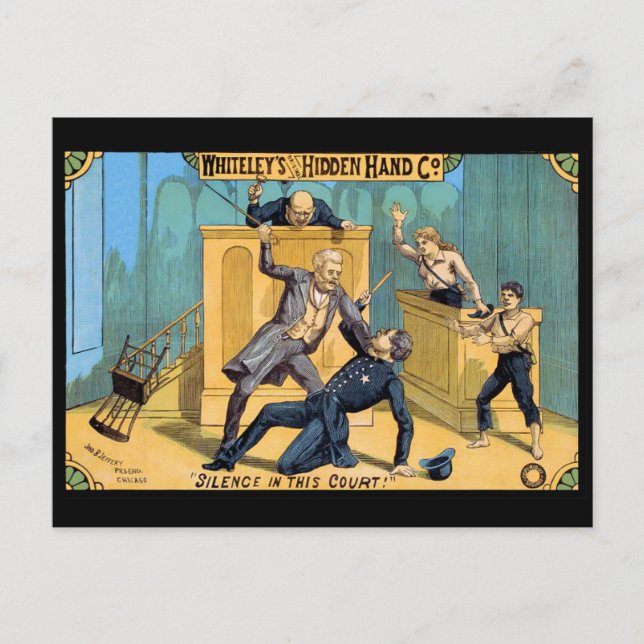 Cartão Postal Silêncio em Tribunal (Frente)