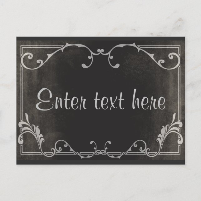 Cartão Postal Silent Movie script card postcard (Frente)