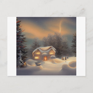 Cartão Postal Silent Night Background Scene