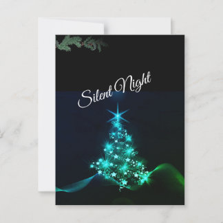 Cartão Postal 'Silent Night' Estrellas Azules
