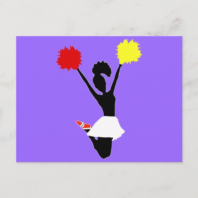 Cartão Postal Silhouette cheerleader (Frente)
