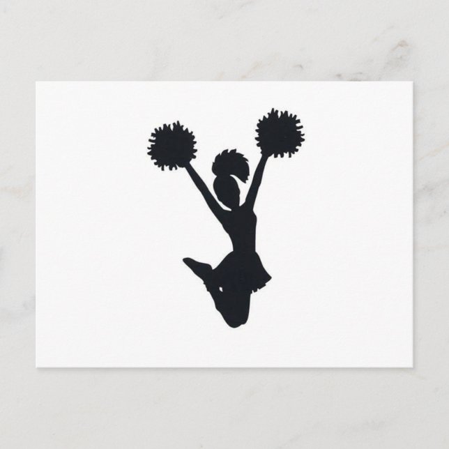 Cartão Postal Silhouette cheerleader (Frente)