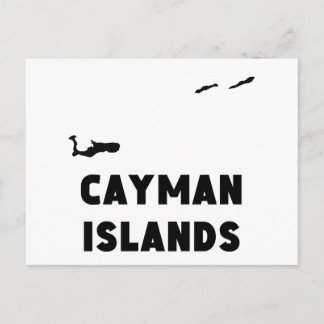 Cartão Postal Silhouette das Ilhas Cayman