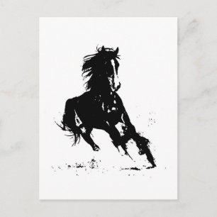 Cartão Postal Silhouette de Cavalo