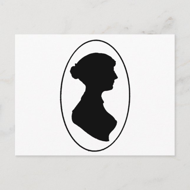 Cartão Postal Silhouette de Jane Austen (Frente)